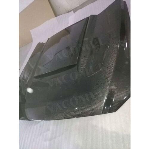 Carbon Fiber Car Front Hood Covers Bumper Engine Bonnet Decoration Trims for Ford Mustang Coupe Convertible 2 Door 2015-2017