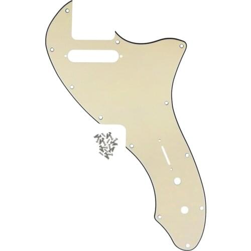 NEW 3Ply Cream Thinline Electric Guitar Pickguard Scratch Plate w/Screws for Tele Thinline 69 Reissue Style Guitar Parts