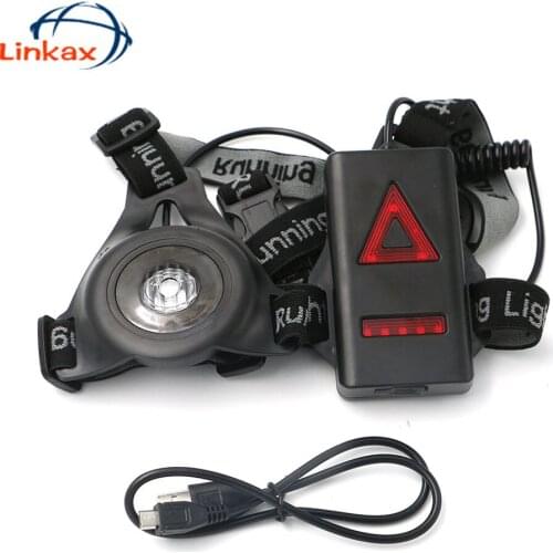 New Outdoor Sport Running Lights Q5 LED Night Running Flashlight Warning Lights USB Charge Chest Lamp White Light Torch Light