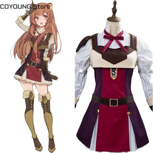 New Women Anime Cosplay Costume Tate No Yuusha No Nariagari Rising of Shield Hero Raphtalia Cosplay Costume Dress Outfit