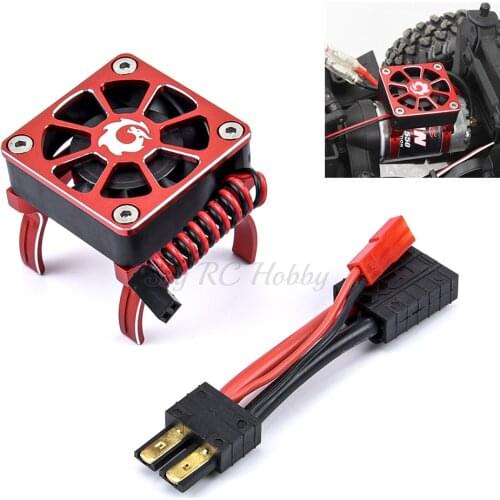 Cooling Fan with Brush Motor Radiator Cover Fashion Style RC Model Acce for TRX-4 SCXI10 RC4WD RC car 540 550 RC Part