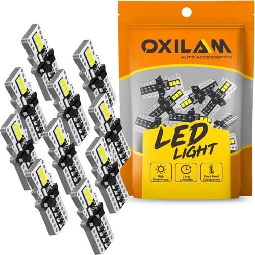 OXILAM 10x LED Light T10 W5W Canbus Error Free Lamp 194 168 2825 Bulb Interior Lights Trunk light for Lexus GS300 GS350 RX350