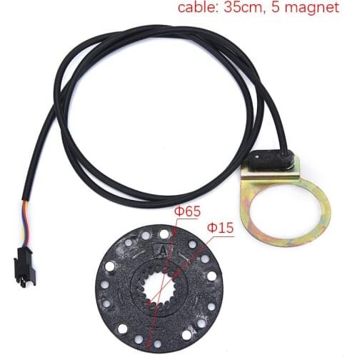 Electric Bicycle Pedal 12 Magnets E-bike PAS System Assistant Sensor Speed Sensor Black Color Easy to Install