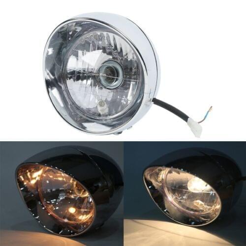 Motorcycle Chrome Front Bullet Headlight For Honda VT Shadow Ace Classic 500 700 750 1100