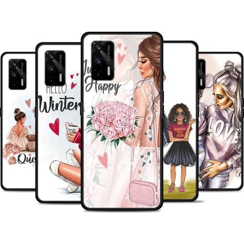 Hot Baby Mom Girls For Realme 8 GT Neo Flash Edition Explorer Master Q3 Pro Narzo30 C21 C20 C11 C20A C21Y Phone Case