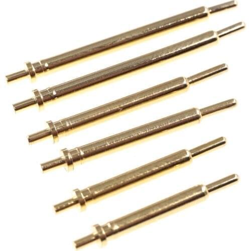 100pcs Spring Loaded Pogo Pin Connector 2 2.5 3 3.5 4 4.5 5 5.5 6 6.5 7 7.5 8 8.5 9 9.5 10.0 mm Height Single Through Hole PCB