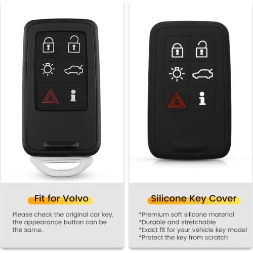 KEYYOU Silicone Rubber Car Key Cover Protect Case Skin Holder For Volvo V40 S80 XC60 S60L V60 XC90 V70 S40 S60 S80 XC70 Styling