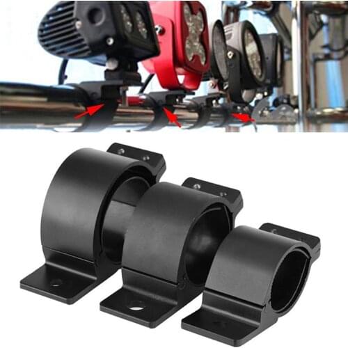 LED Work Light Horizontal Bar Tube Lamp Holder Bracket for Offroad Car SUV Truck Bull Bar Roof Rack Roll Cage Mounting Clamps