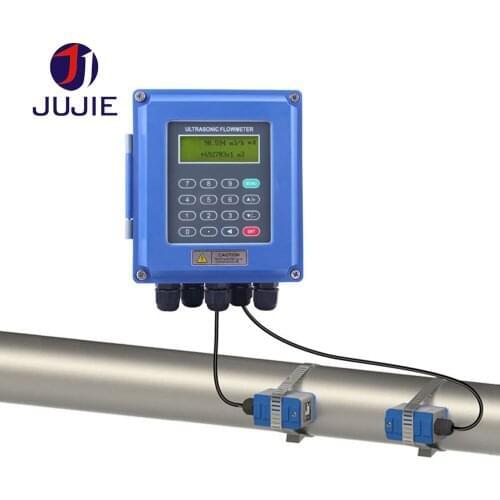 Ultrasonic flow meter high quality accuracy for measuring water tap water oil pure liquid clamp probe DN300-DN6000 RS485 4-20mA