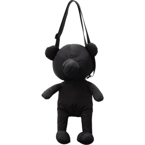 Japanese ins cute bear bag female 2021 new Korean fashion girl cartoon personality single shoulder messenger bag