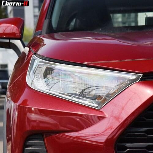 2Pcs Car Headlight Protective Film Protection Transparent TPU Vinyl Sticker For Toyota RAV4 XA50 2019 2020 2021 Accessories