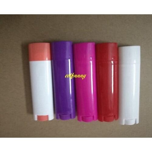 2000pcs/lot Fast shipping 4.5g Ovel Lip Balm Tube Deodorant Container Lotion Bar Twist Empty Lipstick