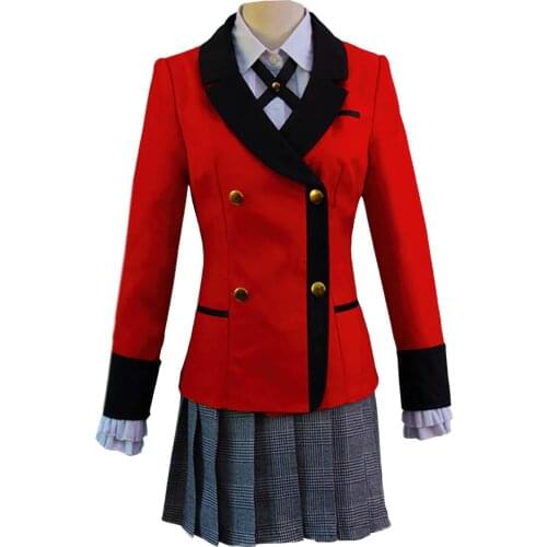 2019 Hot Cool Cosplay Costumes Anime Kakegurui Yumeko Jabami Japanese School Girls Uniform Full Set