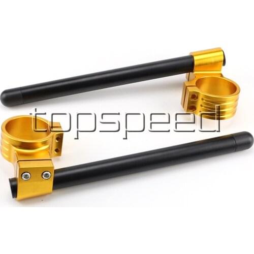 37MM CNC Black/Gold High Lift Universal Adjustable Clip Ons On Handle Bar Handlebar Motorcycle