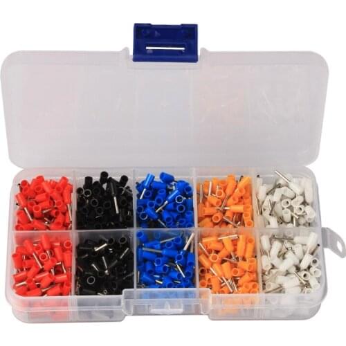 800 Pcs Insulated Electrical Connector Wire Crimping Tube Terminal Cable Cold Pressed Sleeve Crimp Terminals Set