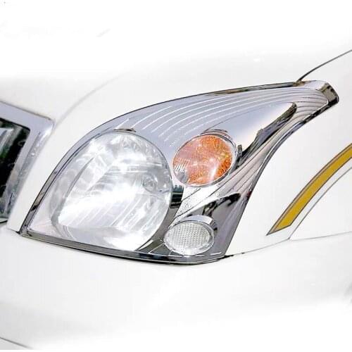 Accessory For Toyota Land Cruiser 120 Prado J120 2003 2004 2005 2006 2007 2008 2009 Chrome Headlight Cover Car-styling Tuning