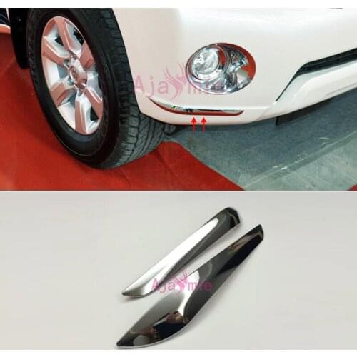 Accessories For Toyota Land Cruiser 150 Prado LC150 FJ150 2014-2017 Front Side Bumper Cover Protector Trim Chrome Car-Styling