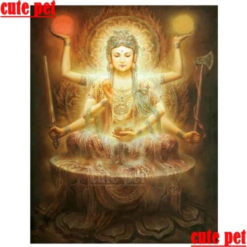 Cute pet Diy Diamond Painting Religious Bodhisattva 5D Full Drill mosaic diamant animal Embroidery Home Decor CrossStitch puzzle