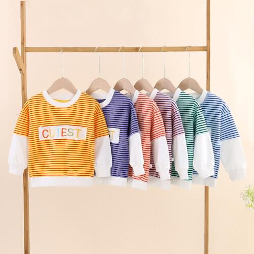 Brand Boys Girls Sweatshirt Tops Autumn Children T Shirt Kids Blouses Quality Cotton Terry Bebe Hoodies Baby Girl Clothes Tee