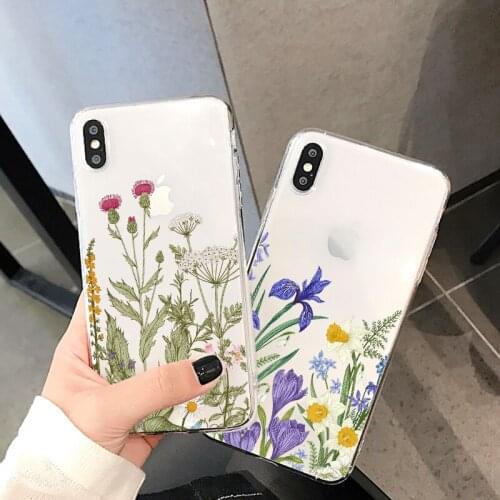 Flower Case For Samsung Galaxy A82 A22 A21S A12 A50 A32 A52 A72 A31 A41 A71 S21 S8 S9 S10 S20 FE Plus Ultra Clear Cover Fundas