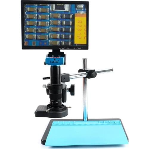 2K 30MP 180X 300X Zoom Industrial Digital Video Microscope Camera Set Work System For Lab Teaching Electronic PCB Soldering