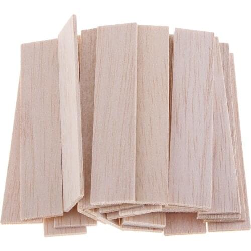 Rectangular Unfinished Balsa Wood Stick Wooden Dowel Rod for Kids Model Making DIY Craft Home Wedding Party Decoration