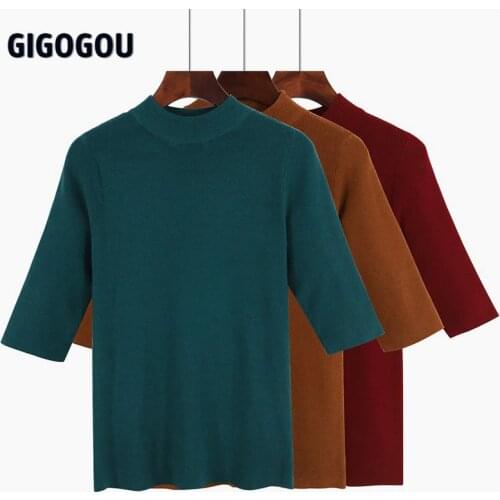 GIGOGOU Women's V-Neck Pullovers