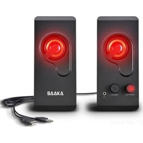 Computer Speakers for PC Laptop Stereo Surround Sound Bar Subwoofer HIFI Music System Column Not Bluetooth Speaker USB Soundbar