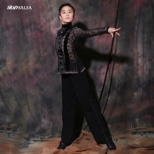 Luxury Designer Ballroom Dancing Latin Dance Performance Costume Competition Mens Model Custom Non-Refundable Q—2084