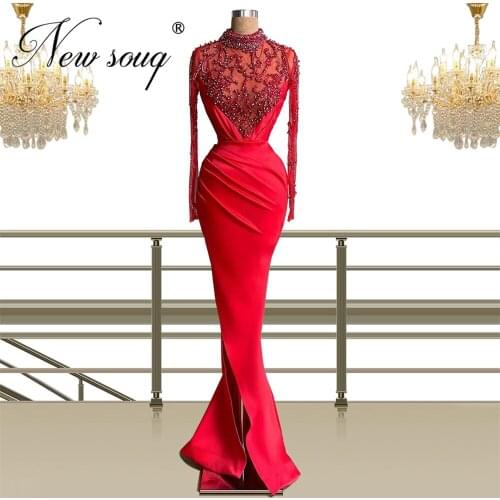Mermaid Red Evening Dresses Plus Size Customized Prom Dress