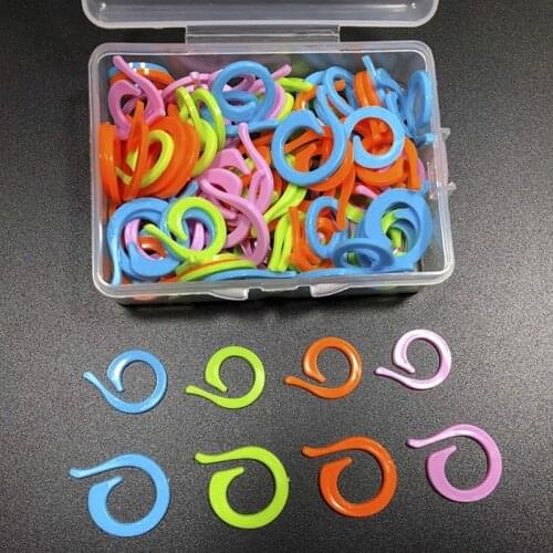 Knitting Crochet Markers Large Stitch Needle Clip Markers Ring Sewing Accessorie Color Opening Counting Ring Knitting Tool