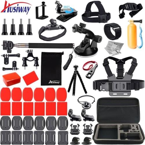 Husiway Accessories Kit for Gopro 6 Black Hero 5 4 3 Session AKASO / Sony / Soocoo / Eken / Yi 4K Campark Camera 18A