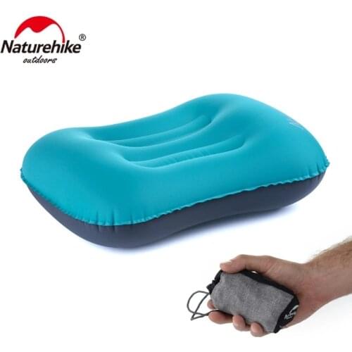 Naturehike Portable TPU Polyester Material Inflatable Pillow Ultralight Outdoor Camping Travel Air Pillow Neck