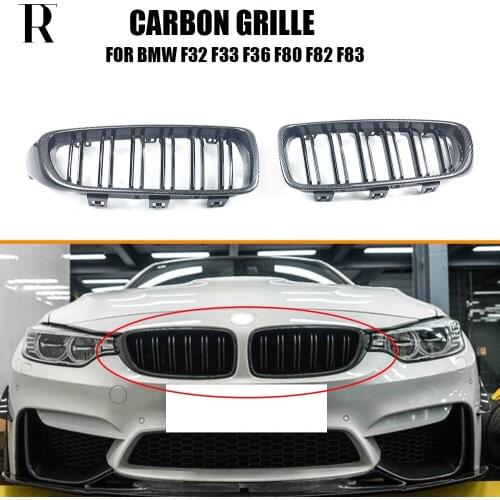 Carbon Fiber Front Bumper Kidney Grill Grille for BMW F80 M3 F82 F83 M4 & F32 F33 F36 420i 428i 435i 420d 428d 435d 2012 - 2019