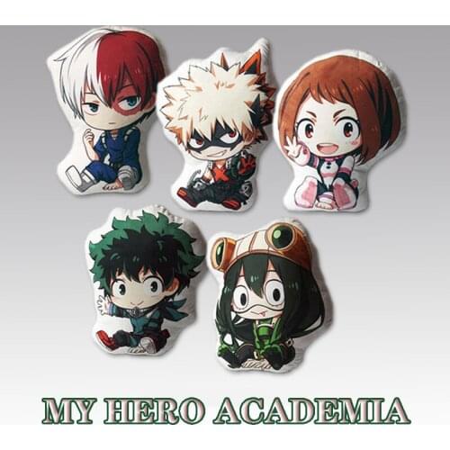Anime Boku no My Hero Academia Midoriya Izuku Cosplay Plush Doll Cartoon Throw Pillow Sofa Bed Back Cushion Otaku Home Decor Toy