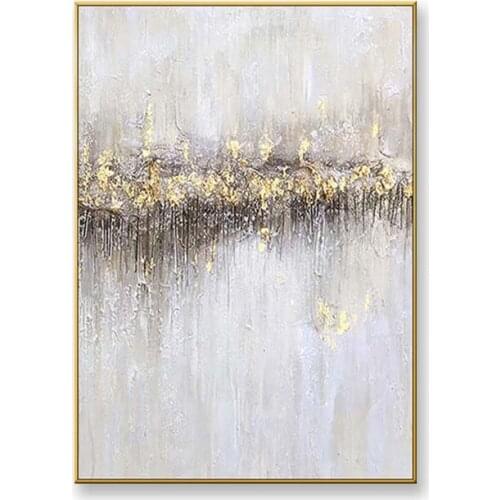 Nordic style simple designer home decor Hand drawn abstract oil painting on canvas wall art picture poster for living room sofa