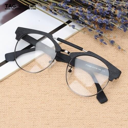 Retro TAG Hezekiah Brand Vintage Wood Eyewear Frames women men computer myopia optical glasses oculos de grau lentes opticos