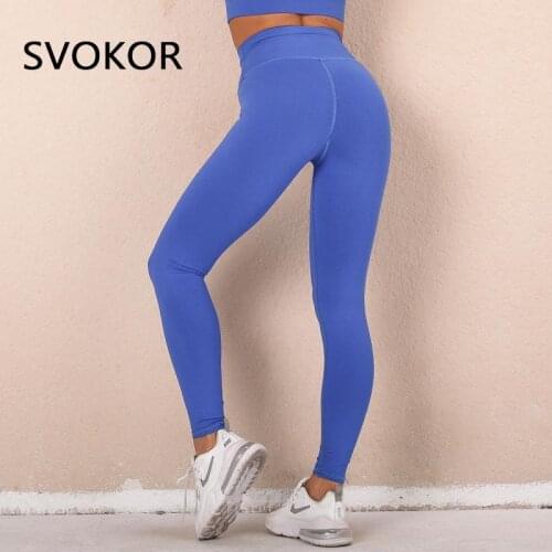 SVOKOR Sport Compression Leggings Women Fitness Seamless Legging Push Up Running Woman Pants Tights Sexy Gym Leggins solid