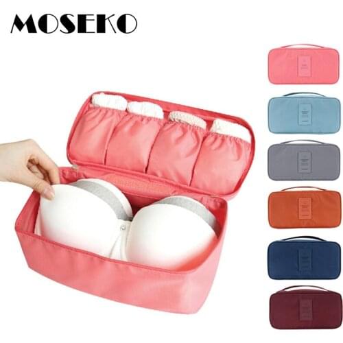 MOSEKO Portable Bra Underwear Lingerie Storage Bag Travel Organizer Bags Wardrobe Waterproof Travel Accessories Bra Bag