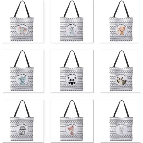 LVYZIHO Boho Custom Name Wild Jungle Animals All-Over-Print Tote Bag