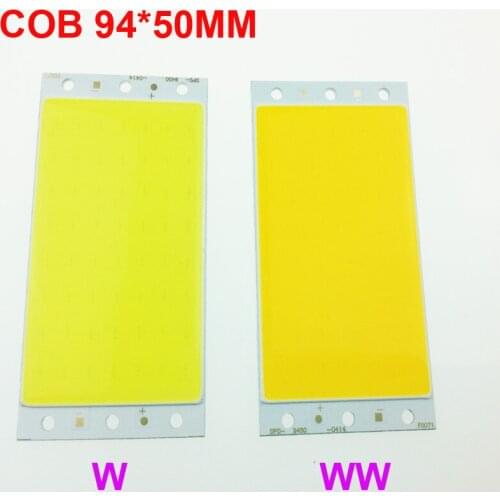 High quality 12-14v rectangle cob led diode 94MM*50MM10w source warm white/ white 1000lm 3 years warranty NEW 10pcs