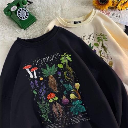 Harajuku y2k street top lady cute cartoon comic girl letter print Japanese casual fashion Round neck sweater trendy female
