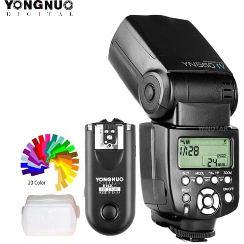 YONGNUO YN-560 IV Flash Speedlite + RF-603II C Wireless Remote Trigger for Canon DSLR / for Canon 750D 760D 700D 650D 70D 60D 7D