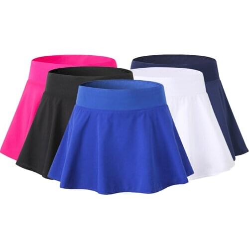 Women Tennis Skorts Sport Athletic Yoga Shorts Skirt Anti Exposure Fitness High Waist Shorts Badminton Cheerleaders Sportswear