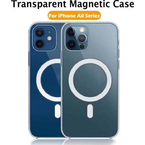 Hard Crystal Case For Apple iPhone Cover For iPhone 12 13 Pro Max Mini Magnetic Cover For iPhone 13 11 Pro Max XR XS Max Funda