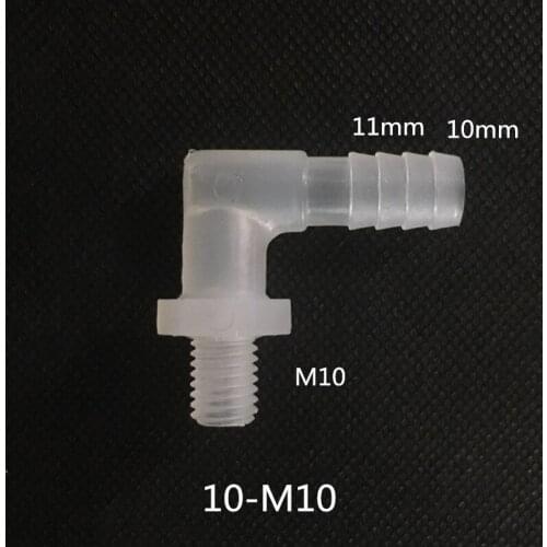 10-M10 Plastic Flexible Hose Elbow/Bend - Plastic Pipe Fitting - For Pond/Garden/Car/Boat