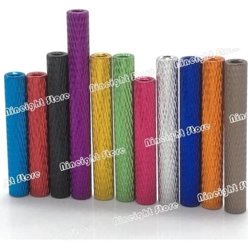 10pcs M3 knurled standoff Aluminum Column rods m3x10/15/20/25/30/35/37/40/45/50 Round Aluminum Spacer for RC multirotors