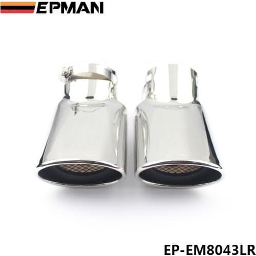2 Pcs Chrome Stainless Steel Exhaust Muffler Tip For Land Rover 05-12 Range Rover Diesel EP-EM8043LR