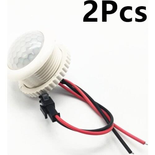 2pcs Smart PIR Sensor Switch 220V Infrared Human Body Induction Light Control Motion Detector Ceiling LED Lamp Bulb Auto On/Off