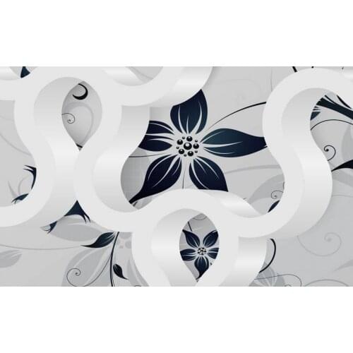 3D TV backdrop modern minimalist fashion 3d wallpaper flower 3d mural wallpaper Home Decoration